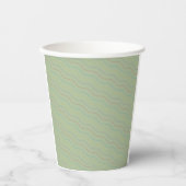 Multicolour Wave Pattern Paper Cup Papieren Bekers (Voorkant)