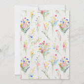 Multicolour Wildflower & Vlinder Vrijgezellenfeest Kaart (Achterkant)