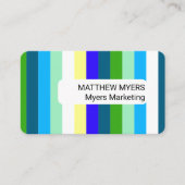 Multicoloured Striped Self-employed Branding Visitekaartje (Voorkant)