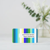 Multicoloured Striped Self-employed Branding Visitekaartje (Staand voorkant)