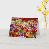 Multicoloured tulpen kaart (Gele Bloem)