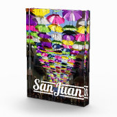 Multicore Umbrellas Fortaleza Street San Juan Fotoblokken (Rechts)