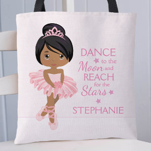 Multicultural Ballerina Personalized Tote Bag