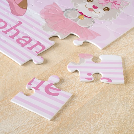 Multicultural Ballerina Tutu Cute Jigzaag Puzzle Legpuzzel (Zijkant)