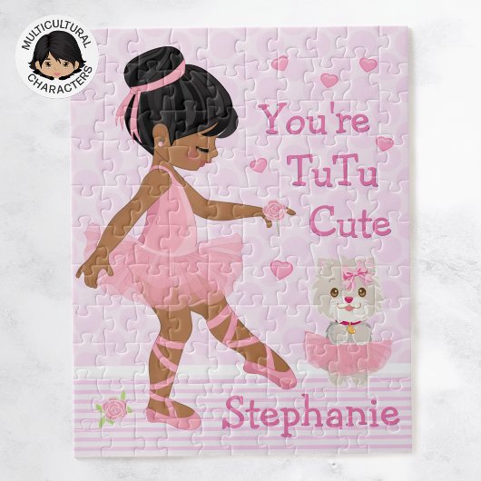 Multicultural Ballerina Tutu Cute Jigzaag Puzzle Legpuzzel