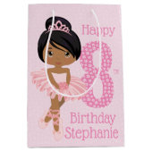 Multicultural Birthday Ballerina Medium Gift Bag Cadeauzakje (Voorkant)
