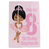 Multicultural Birthday Ballerina Medium Gift Bag Medium Cadeauzakje (Achterkant)