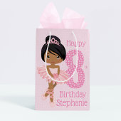 Multicultural Birthday Ballerina Medium Gift Bag Medium Cadeauzakje