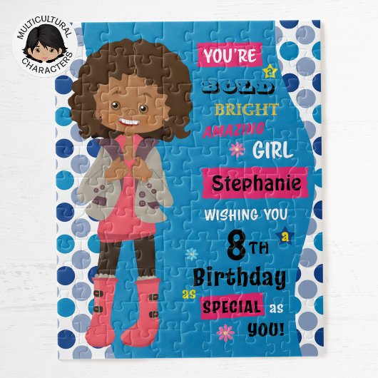 Multicultural Birthday Girl Legpuzzel