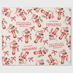 Multicultural Boy Elf personaliseren Cadeaupapier