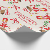 Multicultural Boy Elf personaliseren Cadeaupapier (Hoek)