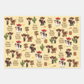Multicultural Cowboy Personalized Wrapping Paper (Voorkant 3)