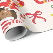 Multicultural Elf personaliseren Cadeaupapier (Rol Hoek)