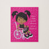 Multicultural Girl Positive Message Personalized Legpuzzel (Verticaal)