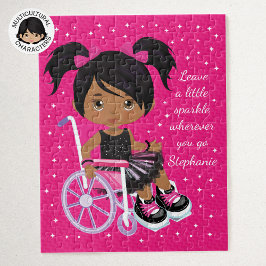 Multicultural Girl Positive Message Personalized Legpuzzel