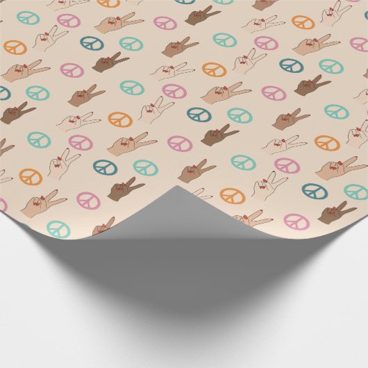 Multicultural Hand Pattern Cadeaupapier (Hoek)