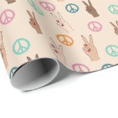 Multicultural Hand Pattern Cadeaupapier (Rol Hoek)