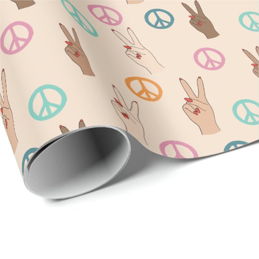 Multicultural Hand Pattern Cadeaupapier (Rol Hoek)