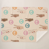 Multicultural Hand Pattern Sherpa Deken (Voorkant (horizontaal))