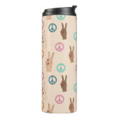 Multicultural Hand Pattern Thermosbeker (Gedraaid links)