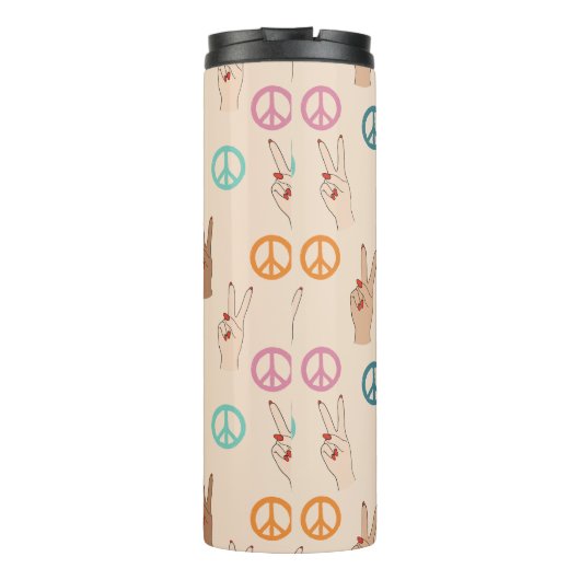 Multicultural Hand Pattern Thermosbeker (Achterkant)