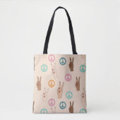 Multicultural Hand Pattern Tote Bag (Voorkant)