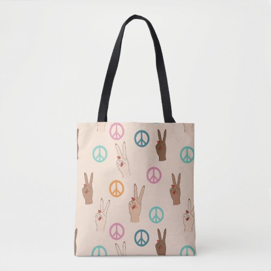 Multicultural Hand Pattern Tote Bag (Voorkant)