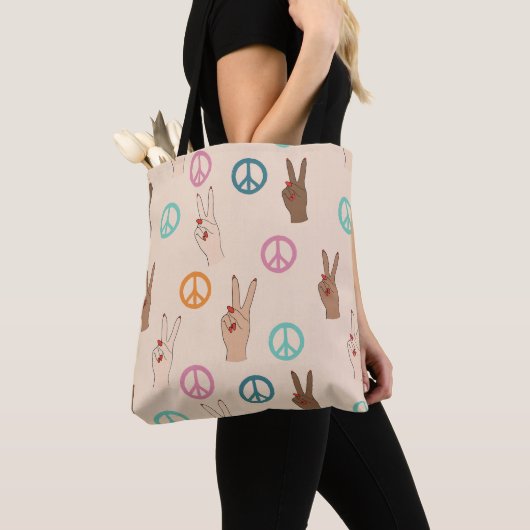 Multicultural Hand Pattern Tote Bag (Dichtbij)