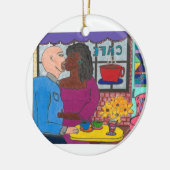 Multicultural interracial Love Kerstmis Ornament (Links)