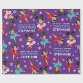 Multicultural Kerstmis Ballerina Cadeaupapier (Vlak)