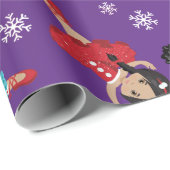 Multicultural Kerstmis Ballerina Cadeaupapier (Rol Hoek)