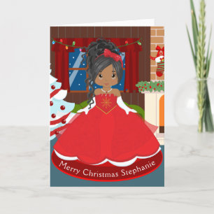 Multicultural kerstprinses feestdagen kaart