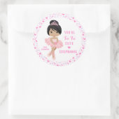 Multicultural Tu Tu Cute Ballerina Ronde Sticker (Tas)