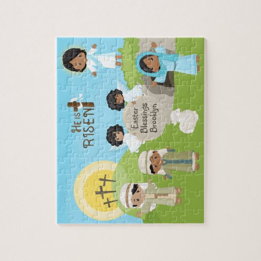 Multicultureel hij is razend Pasen Legpuzzel (Verticaal)