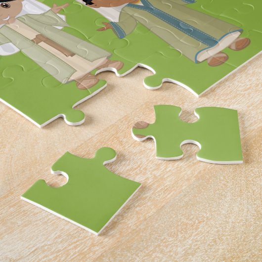 Multicultureel hij is razend Pasen Legpuzzel (Zijkant)