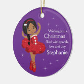 Multicultureel kerstfeest Ballerina-keramisch Orna Keramisch Ornament (Links)