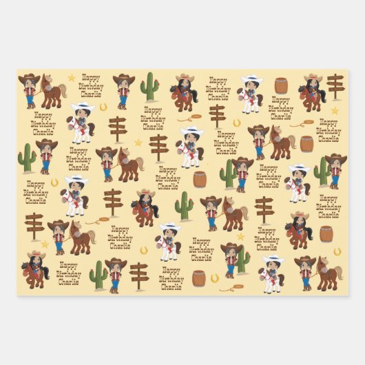 Multicultureel Koolmeisje - Aangepast pakpapier Inpakpapier Vel (Voorkant 3)