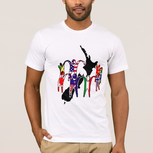 Multicultureel NZ-ontwerp T-shirt (Voorkant)