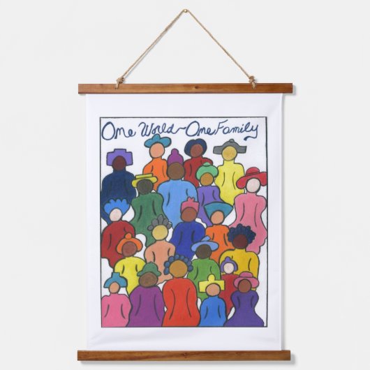 Multicultureel tapijt hangend wandkleed (Voorkant)