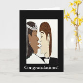 Multiculturele bruiloft Kaart (Gele Bloem)