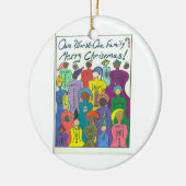 Multiculturele, Diversity Love Kerstsieraden Keramisch Ornament (Links)