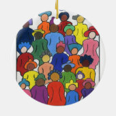Multiculturele, Diversity Love Kerstsieraden Keramisch Ornament (Achterkant)