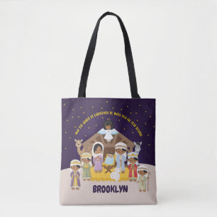 Multiculturele Geboorte Scène Canvas tassen voor K