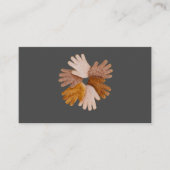 Multiculturele hands cirkels concept gemaakt van b visitekaartje (Voorkant)