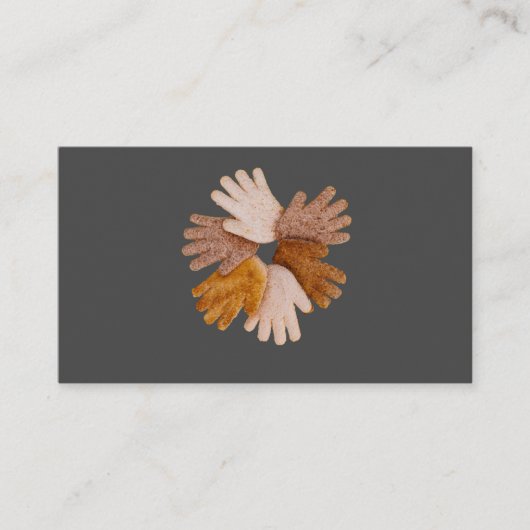 Multiculturele hands cirkels concept gemaakt van b visitekaartje (Voorkant)