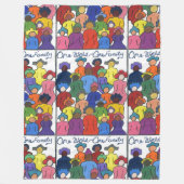 Multiculturele, interraciale, diversiteitsgrens fleece deken (Voorkant)