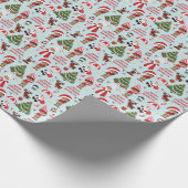 Multiculturele jongen elf kerst gepersonaliseerd cadeaupapier (Hoek)