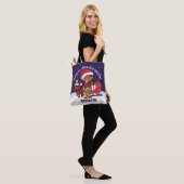 Multiculturele jongen gepersonaliseerde kerst Canv Tote Bag (Op model)