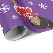 Multiculturele kerstdanser cadeaupapier (Rol Hoek)