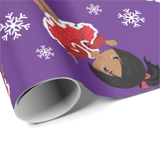 Multiculturele kerstdanser cadeaupapier (Rol Hoek)